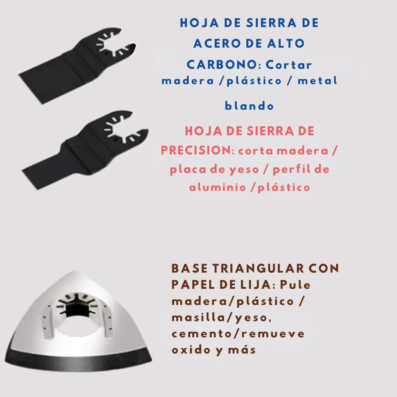 ADAPTADOR AMOLADORA A CORTADORA OSCILANTE Y LIJADORA