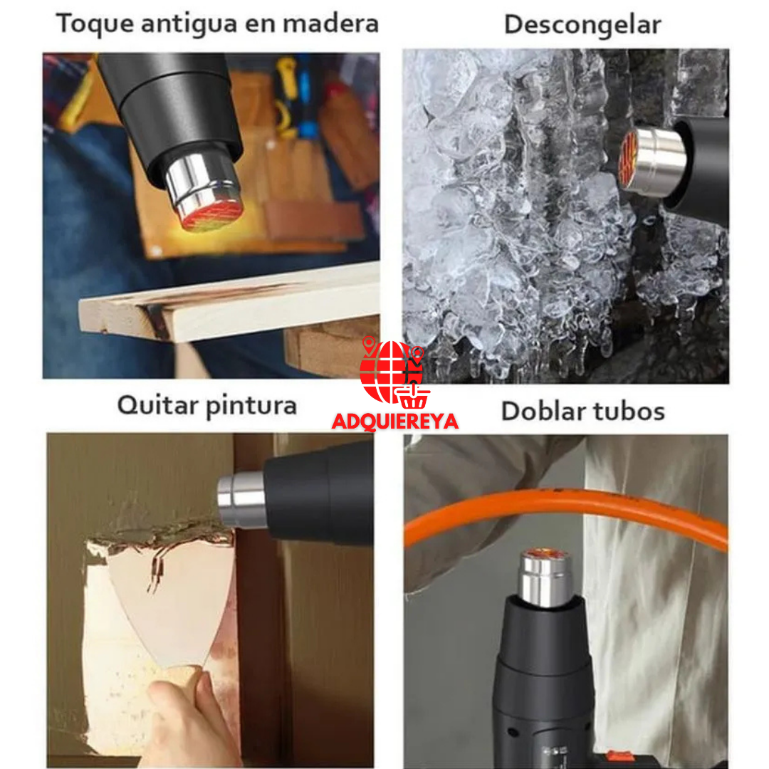 PISTOLA DE CALOR XTD 2000W CON MANGO DE SILICONA