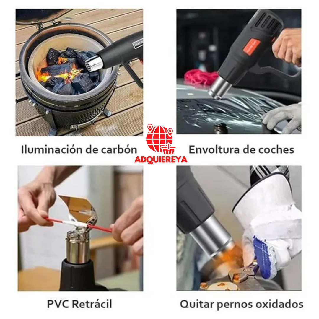 PISTOLA DE CALOR XTD 2000W CON MANGO DE SILICONA