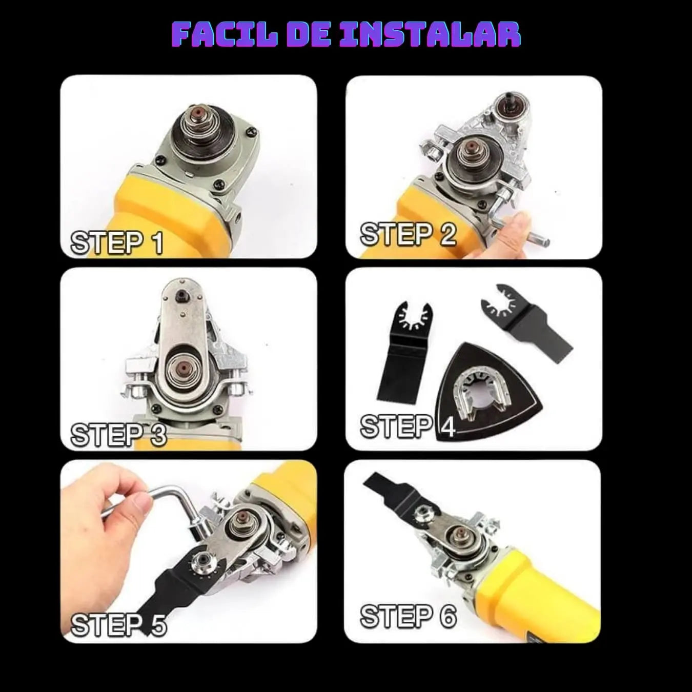 ADAPTADOR AMOLADORA A CORTADORA OSCILANTE Y LIJADORA