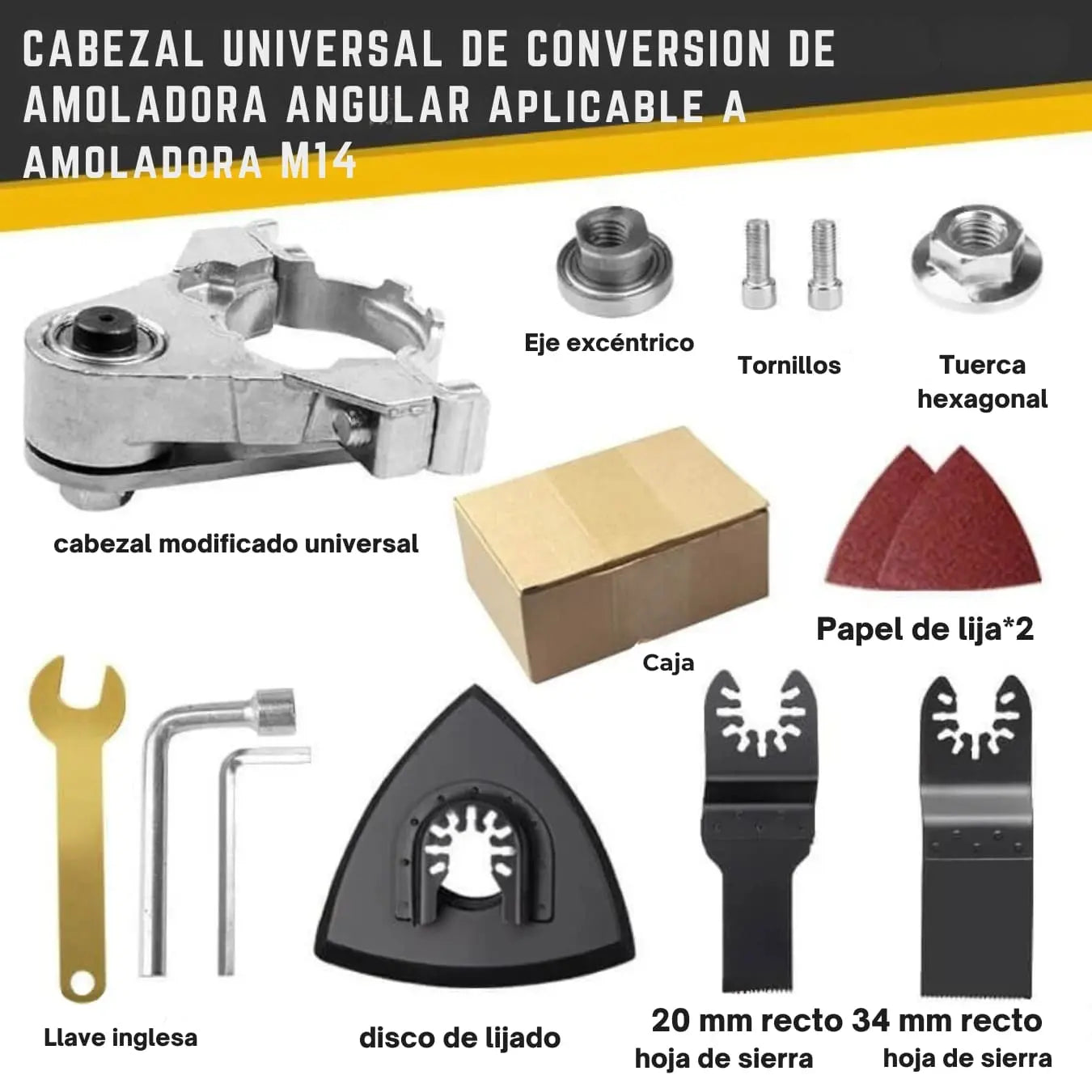 ADAPTADOR AMOLADORA A CORTADORA OSCILANTE Y LIJADORA